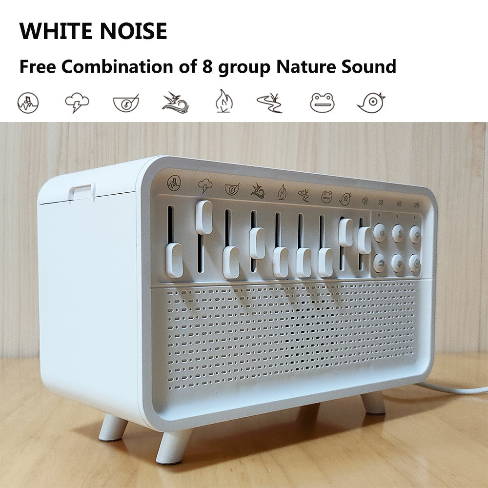 White Noise Sleep Aid Device with Bluetooth Speaker and Aromatherapy Humidifier