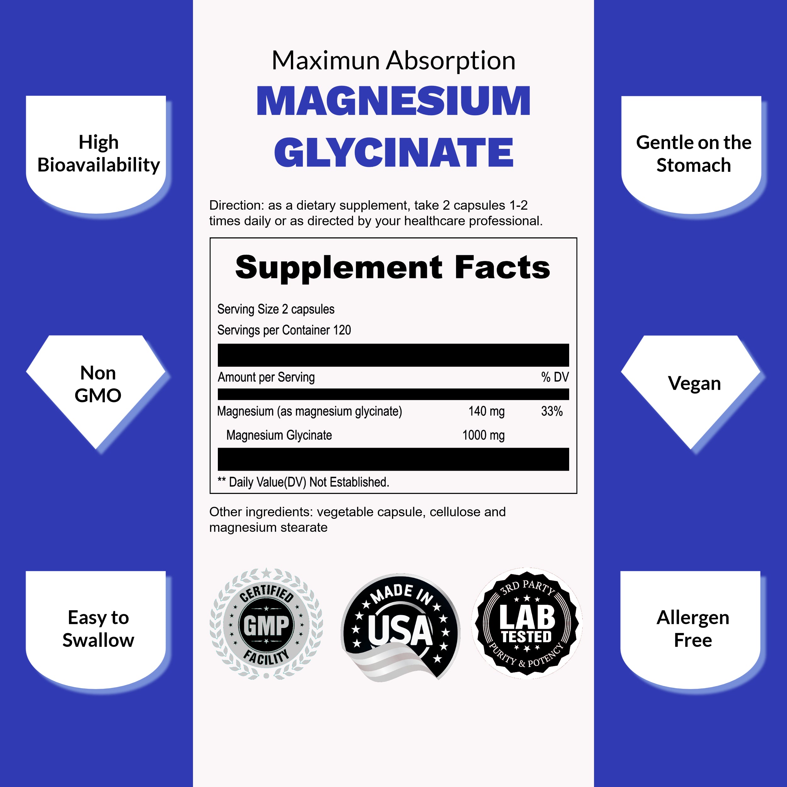 Magnesium Glycinate 500mg